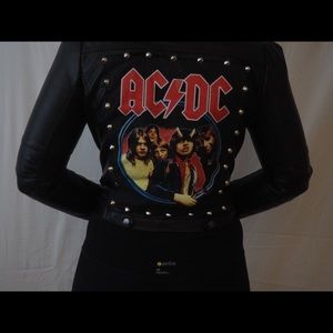 Leather AC/DC biker jacket!